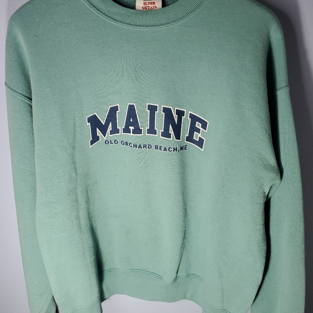 vintage maine sweatshirt Jerzees Tag  Size L USA Made
